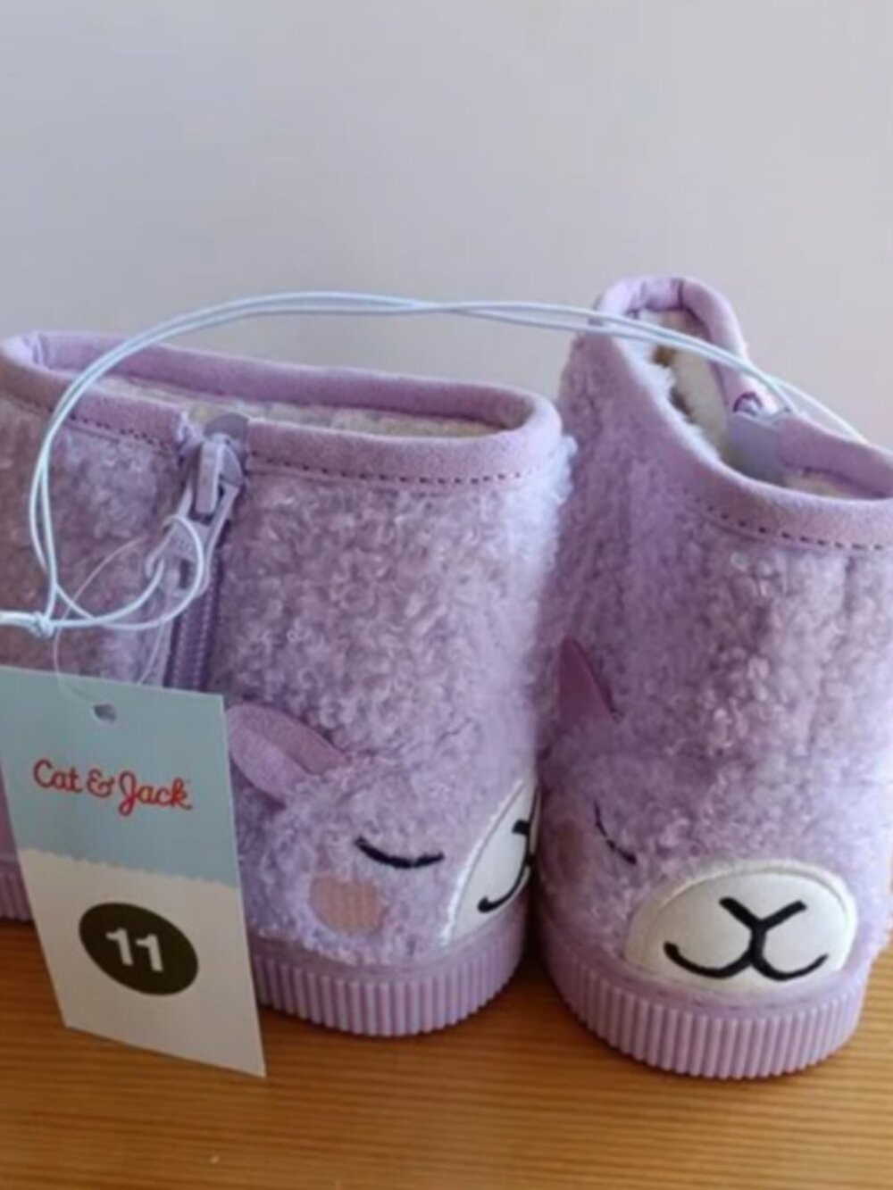 Cat & Jack Toddler Purple Llama Boots